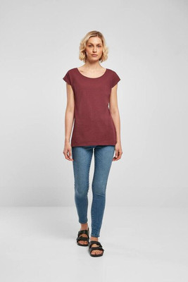 BUILD YOUR BRAND BYB013 - LADIES WIDE NECK TEE