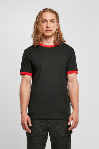 BUILD YOUR BRAND BYB022 - Classic Contrast Crew Neck Cotton Tee