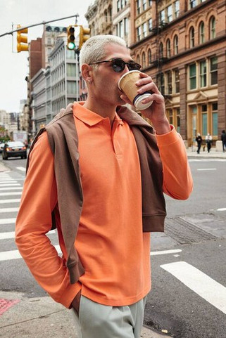 B&C BCU427 - Langarm-Poloshirt für Herren 210