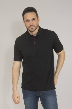 Black&Match BM100 - Poloshirt con bottoni a contrasto