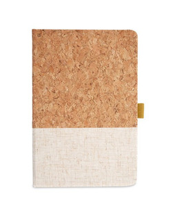 Prime Line NB203 - Hard Cover Cork And Heathered Fabric Journal