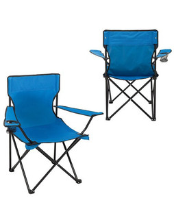Prime Line OD110 - Durable Outdoor Folding Chair with Cup Holder