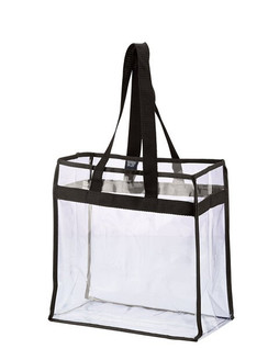 Prime Line BG206 - Stadium-Approved Clear Tote Bag with Non-Woven Trim