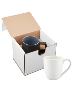Prime Line GCM102 - 15oz Bistro Style Ceramic Mug Gift Set