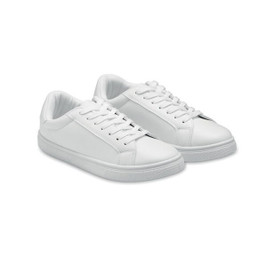 GiftRetail MO2038 - BLANCOS Lightweight PU Sneakers with Rubber Outsole Size 38