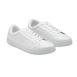 GiftRetail MO2041 - BLANCOS Lightweight PU Sneakers with Rubber Outsole Size 41