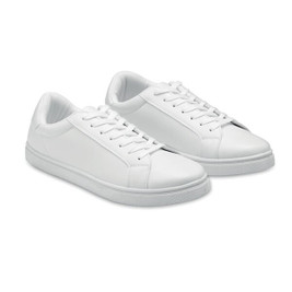 GiftRetail MO2044 - BLANCOS Lightweight PU Sneakers with Rubber Outsole Size 44