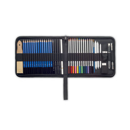 GiftRetail MO2054 - GENUINE Professional 40-Piece Art Set with Zipped Case