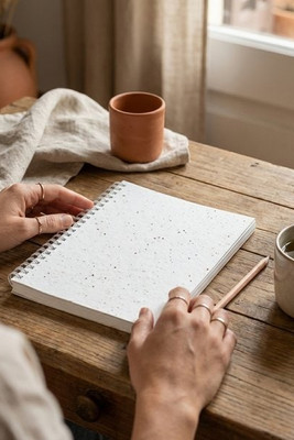 SEED RING Carnet A5 couv. papier semence - GiftRetail MO2083