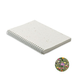 GiftRetail MO2083 - SEED RING Eco-Friendly A5 Notebook with Seed Paper Cover