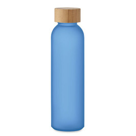 GiftRetail MO2105 - ABE Eco-Friendly Frosted Glass Bottle with Bamboo Lid