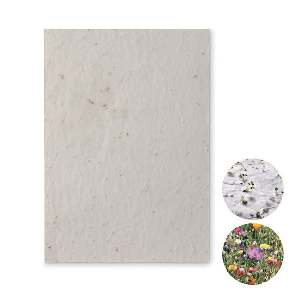GiftRetail MO6915 - ASIDE Eco-Friendly A5 Wildflower Seed Paper Sheets