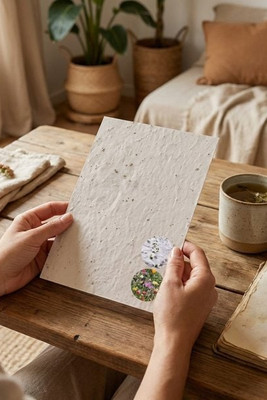 ASIDE Eco-Friendly A5 Wildflower Seed Paper Sheets - GiftRetail MO6915