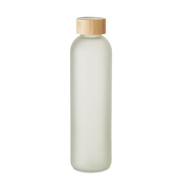 GiftRetail MO6921 - LOM Eco-Friendly Bamboo Lid Sublimation Glass Bottle 650ml