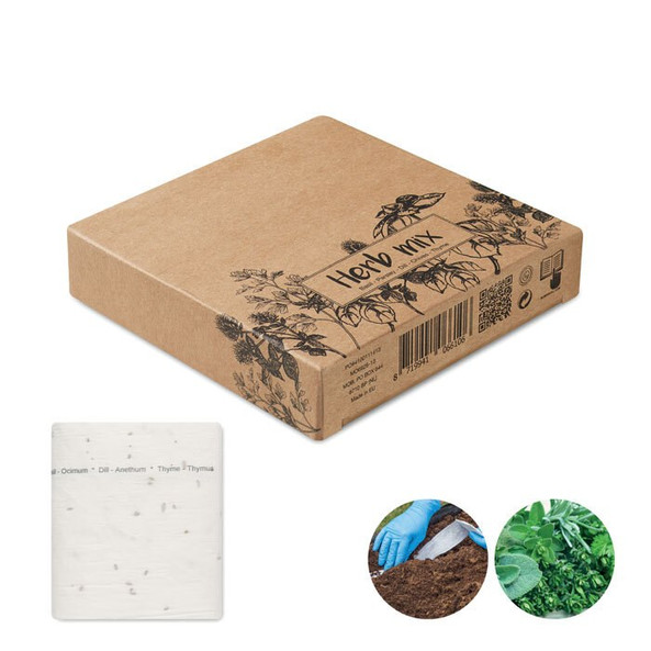 GiftRetail MO6926 - ROLL 3 Meter Herb Seed Tape with Basil, Parsley, and More