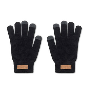 DACTILE RPET Eco-Friendly RPET Smartphone Tactile Gloves with Cork Label - GiftRetail MO6955