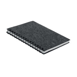 GiftRetail MO6964 - RINGFELT Eco-Friendly A5 Notebook with RPET Felt Cover