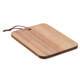 GiftRetail MO6966 - SERVIRO Premium Acacia Wood Cutting Board with PU Cord