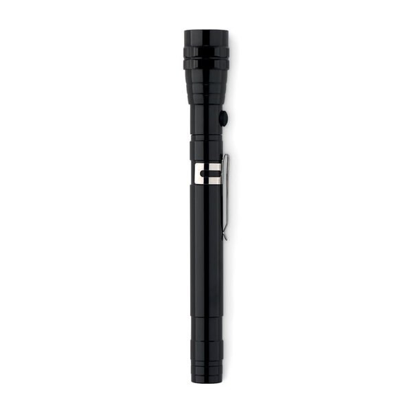 STRECH Extendable Magnetic LED Torch with Clip and Batteries - GiftRetail MO8621
