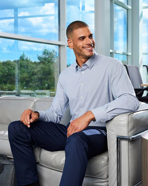 Devon & Jones DG537 - Crownlux Performance® Men's Microstripe Shirt