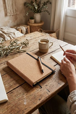 ORIGIN Eco-Friendly Cork A5 Portfolio with Refillable Notebook - GiftRetail MO2097