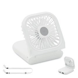 GiftRetail MO2123 - STANDFAN Portable Foldable Desk & Neck Fan with Power Bank