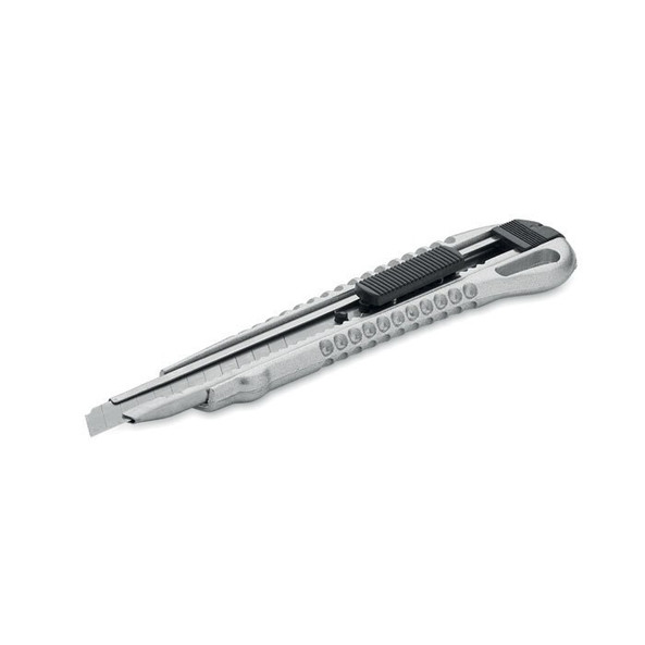 GiftRetail MO2138 - TRACTA Premium Aluminium Retractable Knife with 13 Blades