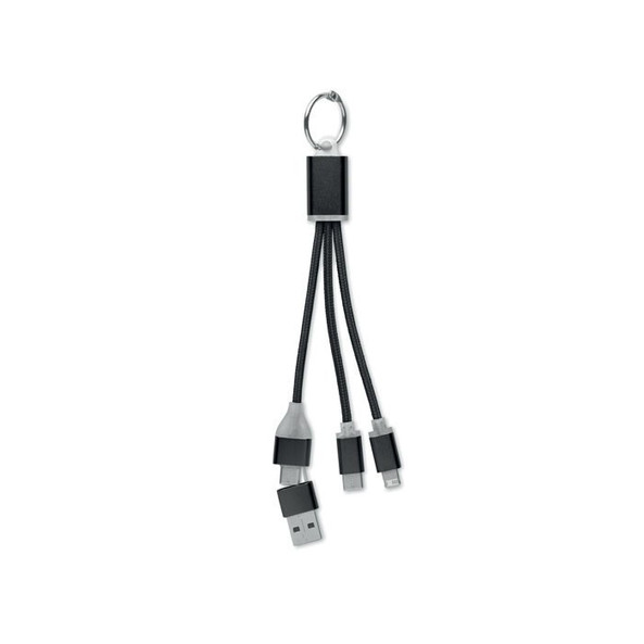 GiftRetail MO2141 - BLUE 4in1 Ladekabel Typ-C