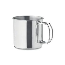 GiftRetail MO2149 - NUNAVUT Foldable Handle Stainless Steel Mug 330ml