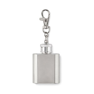 HIPPY Compact Stainless Steel Hipflask Keychain - GiftRetail MO2152