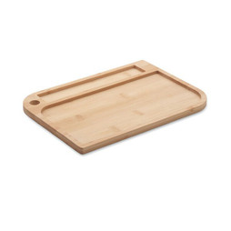 GiftRetail MO2163 - LEATA Eco-Friendly Bamboo Meal Plate with Dual Compartments