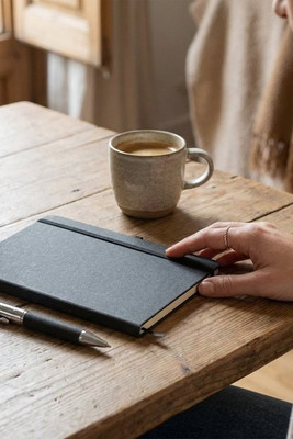 ELEGANOTE Carnet en cuir recyclé et stylo - GiftRetail MO2195