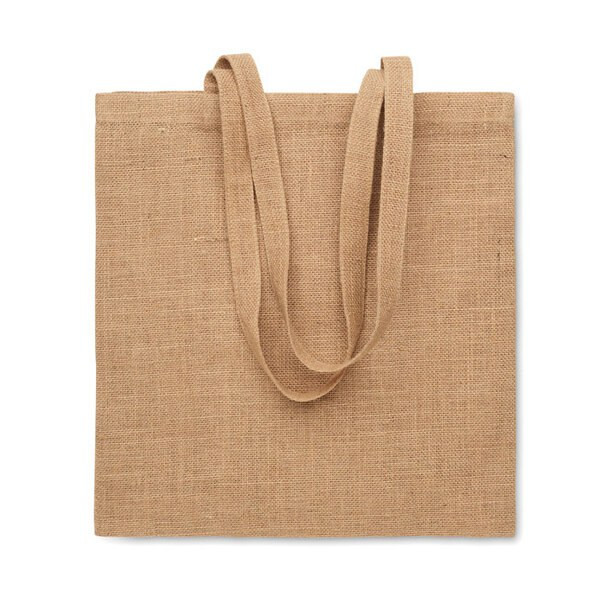 ZOLANG Eco-Friendly Jute Shopping Bag with Long Handles - GiftRetail MO2209