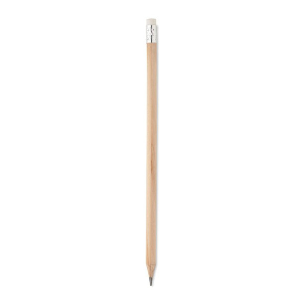 GiftRetail MO2248 - STOMP SHARP Eco-Friendly Natural Pencil with Eraser-100 Pack