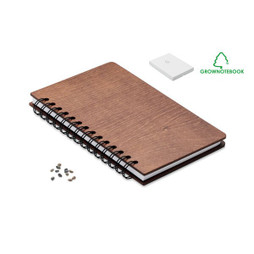 GiftRetail MO2251 - SAVAGE Caderno A5 GROWBOOK™ de bétula