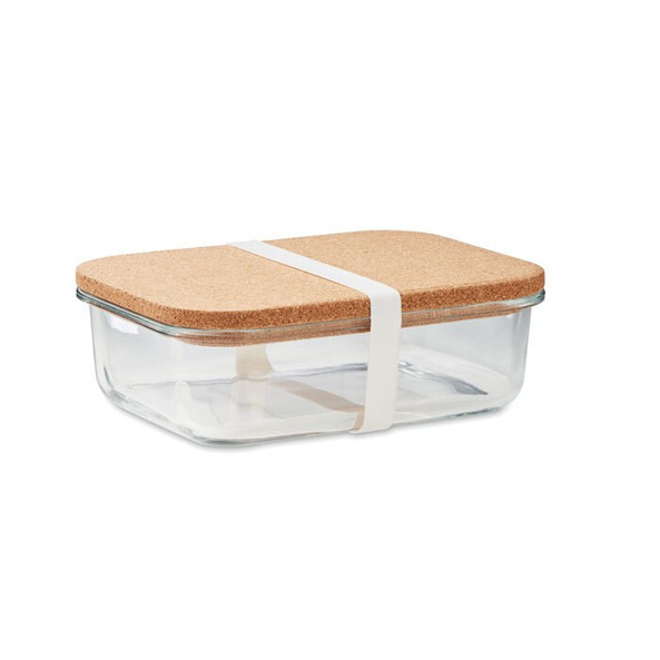 GiftRetail MO2255 - CANOA Eco-Friendly Borosilicate Glass Lunch Box with Cork Lid