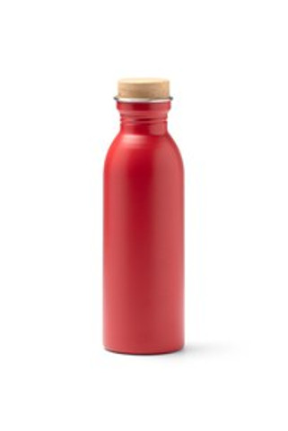 LEVU Recycled 304 stainless steel bottle in a matt finish with bamboo cap - EgotierPro BI1224