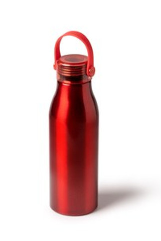 FENTAL Recycled aluminium bottle with transparent cap and matching silicone handle - EgotierPro BI1365