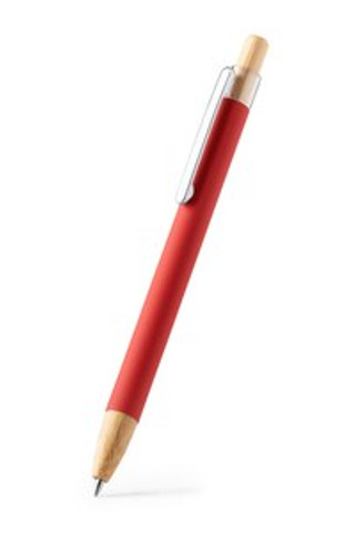 SILMA Ball pen with soft-touch metal structure and bamboo details - EgotierPro BL1339