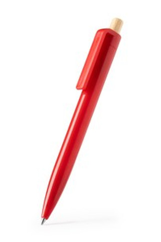 KIKI Ball pen in recycled ABS with bamboo push button - EgotierPro BL1340