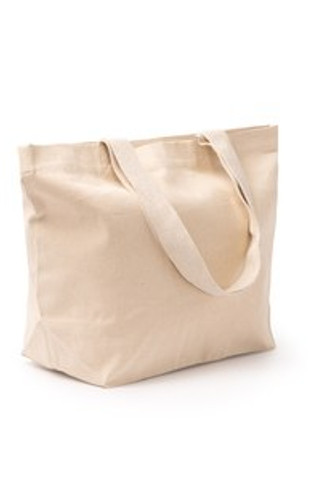 BRAGI Large bag in 330 gsm recycled cotton canvas - EgotierPro BO1350