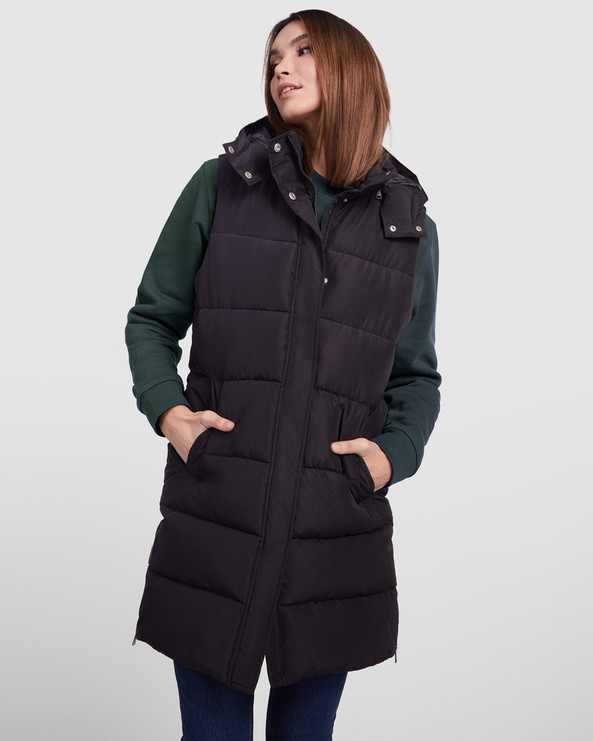 Roly CC5076 - REINE Gewatteerde bodywarmer met afneembare capuchon voor dames