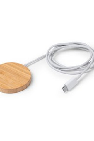 MATRIX Wireless charger with main structure in bamboo and magnetic function - EgotierPro CR1287