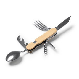 DIYON Multifunctional cutlery set with bamboo structure and stainless steel accessories - EgotierPro CU1242