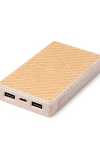 BRUKIN External battery made of wheat fibre body and natural fibre base - EgotierPro PB1490