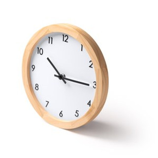 KARPE Bamboo wall clock in a vintage design with black numbers and hands - EgotierPro RJ1375