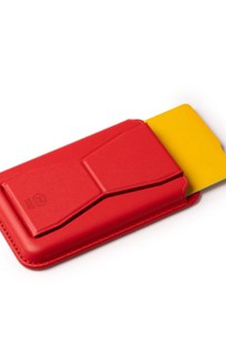 SEKUN Card holder with foldable stand in recycled PU - EgotierPro SO1384