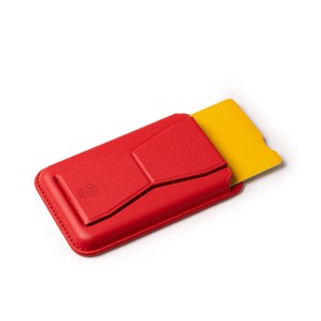 SEKUN Card holder with foldable stand in recycled PU - EgotierPro SO1384