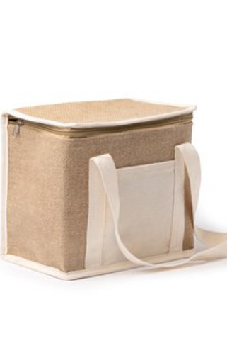 FLORIT Yute cooler bag with cotton front pocket - EgotierPro TB1034