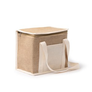 FLORIT Yute cooler bag with cotton front pocket - EgotierPro TB1034